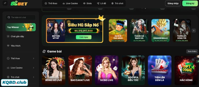 Cách cá cược tại cổng game 86BET