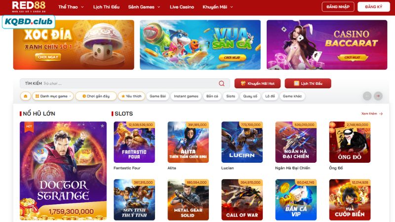Điểm nổi bật tại RED88 là cung cấp hệ thống trò chơi đa dạng, chất lượng cao