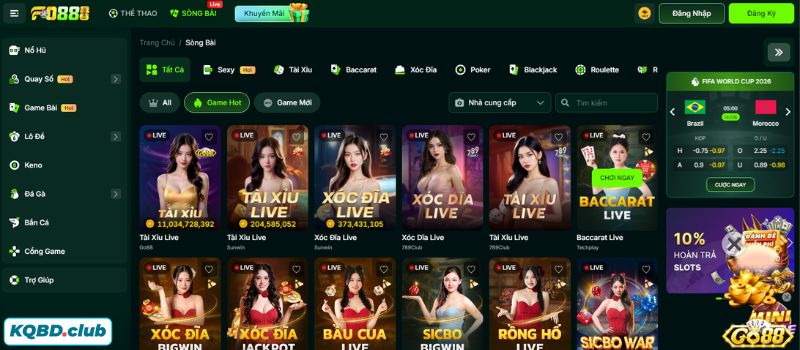 Kho game giải trí đặc sắc tại FO88