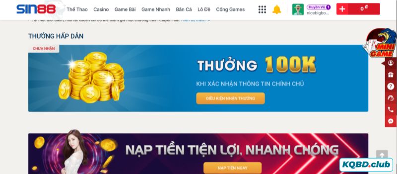 Top các khuyến mãi không thể bỏ lỡ khi đến với SIN88